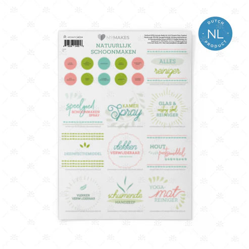 Pre order: MyMakes Labels: Natuurlijk Schoonmaken (Nederlands)