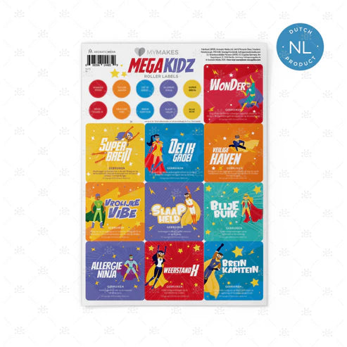 Pre order: MyMakes Labels: Mega Kidz (Nederlands)