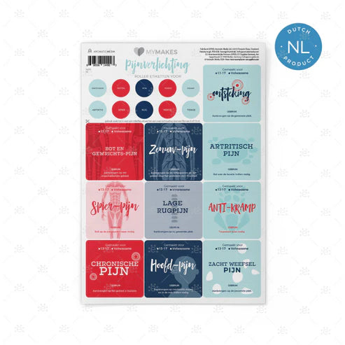 Pre order: MyMakes Labels: Pijn Verlichting (Nederlands)
