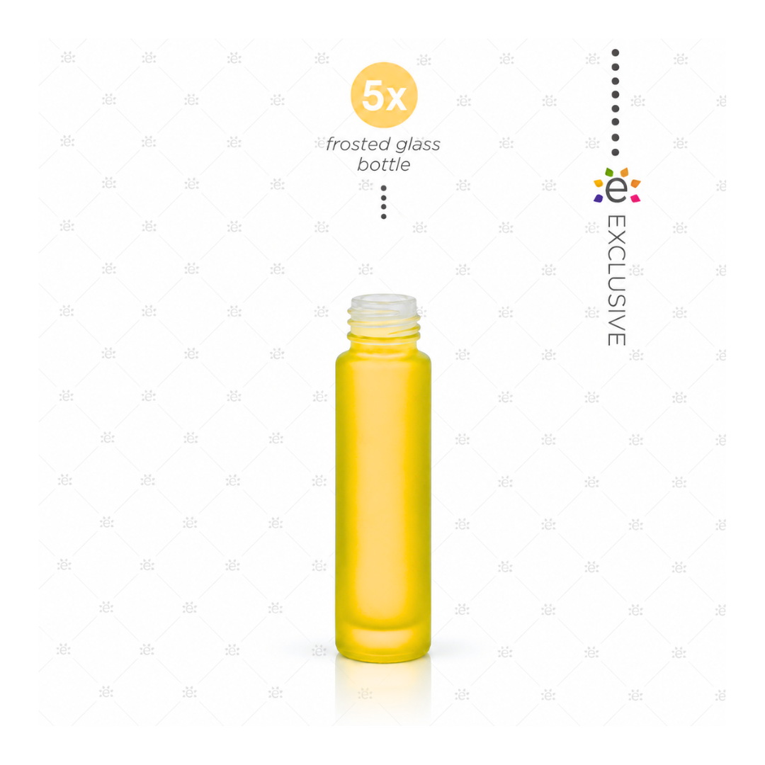 10 ml Geel Glazen Roller Flesje – Losse fles (5 stuks)