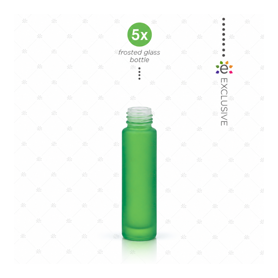 10 ml Groen Glazen Roller Flesje – Losse fles (5 stuks)