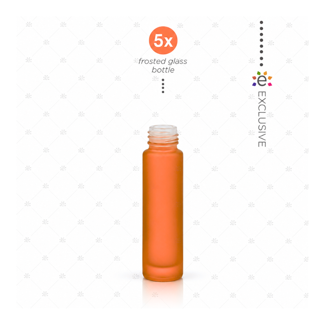 10 ml Oranje Glazen Roller Flesje – Losse fles (5 stuks)