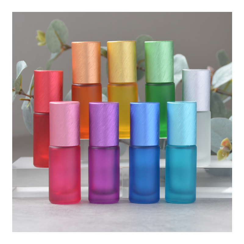 ♥ 5 ml Frosted Rollers 9 stuks Gekleurd / Gekleurde Doppen