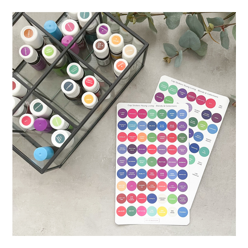 Autocollants pour casquettes Young Living - Huiles simples et huiles Plus (2023)