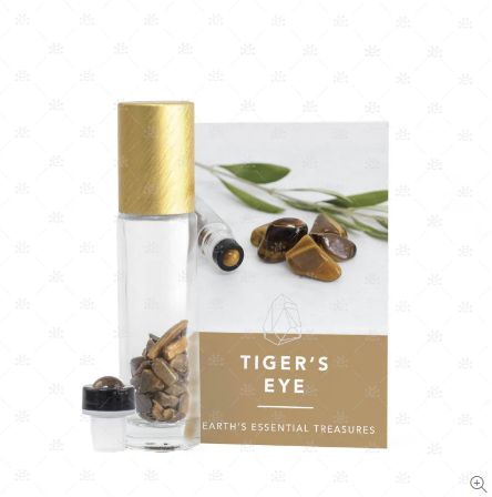 Tijgeroog Edelsteen Roller Fles Set - ENGELS