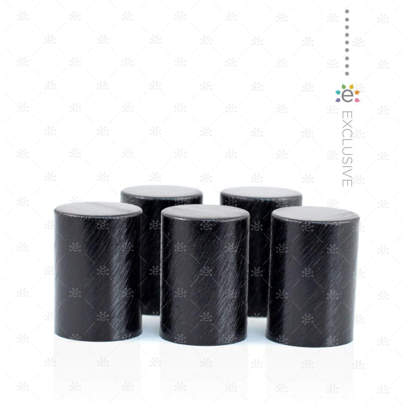 Premium Zwarte Metalen Rollerflesdop (5 stuks)