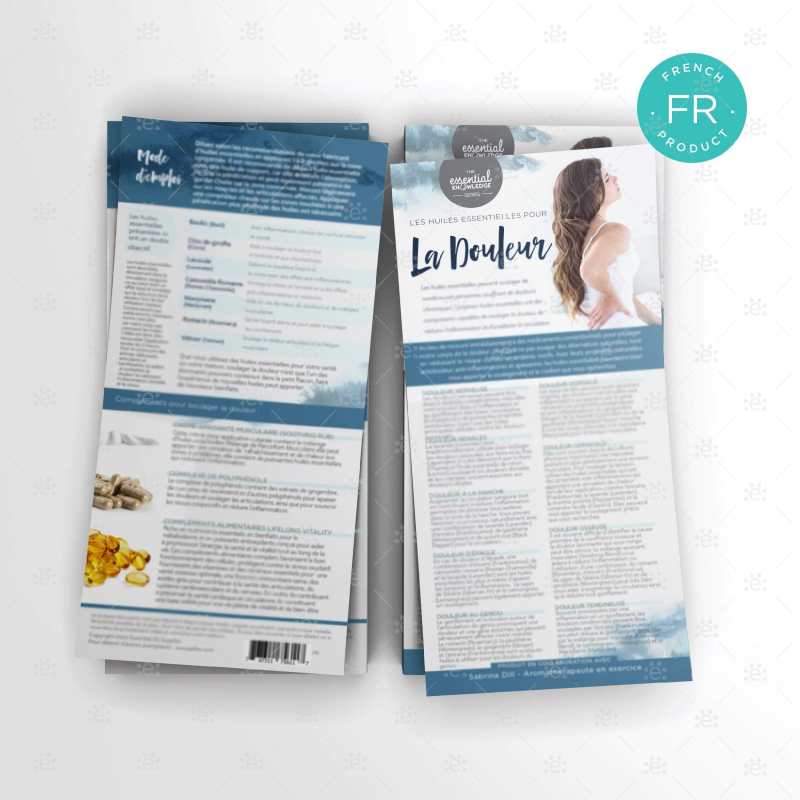 Essential Oils For Pain Rack Card (25 Pack) - French Cards