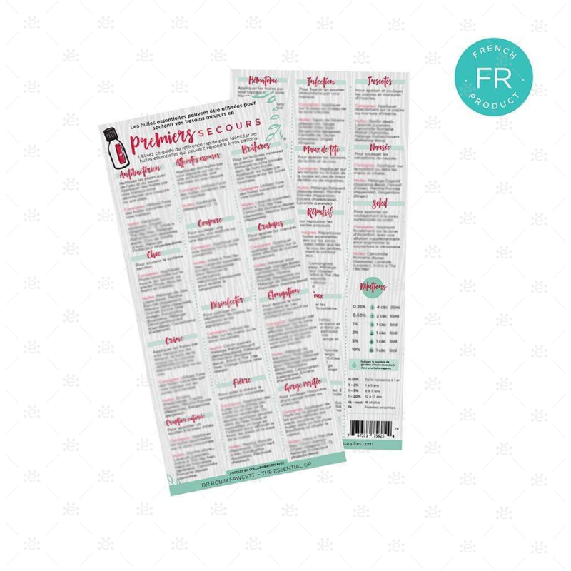 First Aid Needs Rack Card (25 Pack) - French Cards