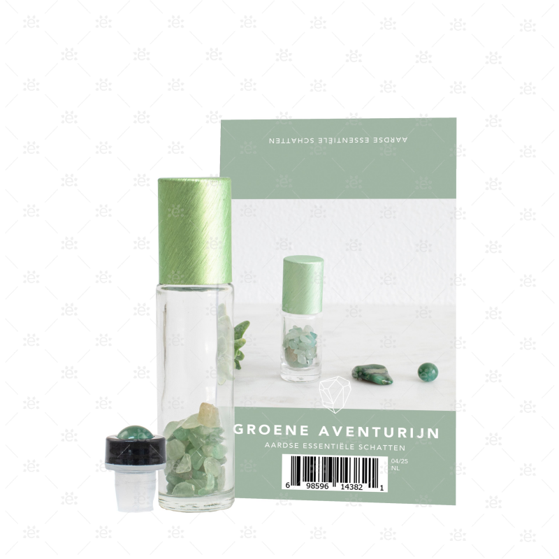 Groene Aventurijn Edelsteen Rollerfles - NEDERLANDS