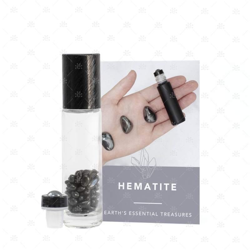Hematiet Edelsteen Rollerfles Set - ENGELS