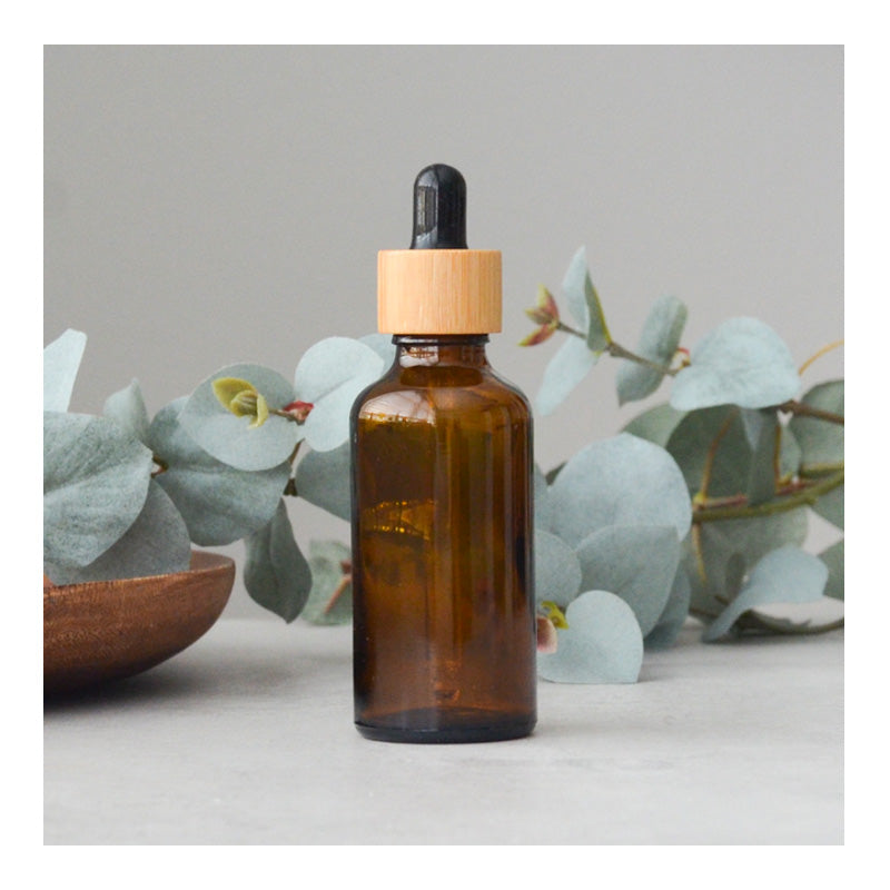 50 ml Amber Fles - Pipet Bamboe (2 stuks)