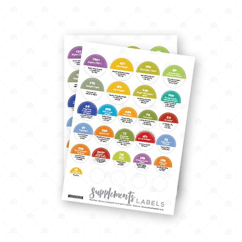 Supplements Labels (Single Sheet Of 28 Labels)