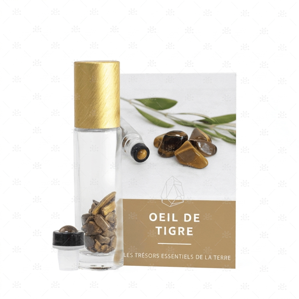 Tijgeroog Edelsteen Roller Fles Set - FRANS
