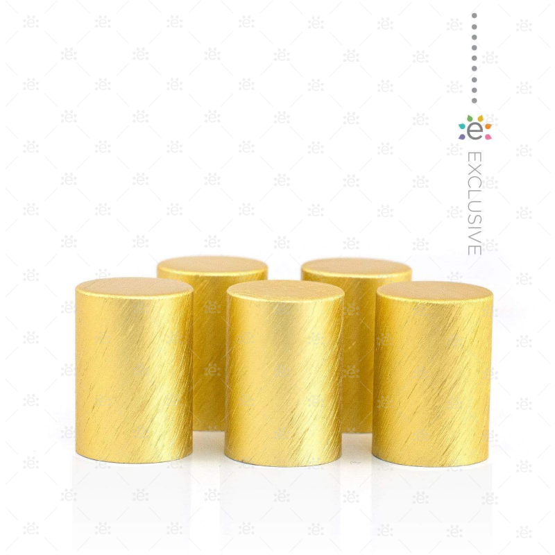 Premium Gele Metalen Rollerflesdop (5 stuks)